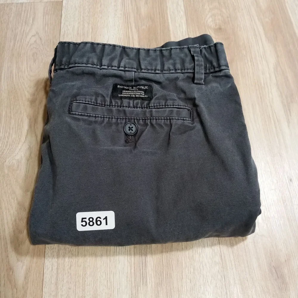 Banana Republic Pants‎ Mens 32x30* (tagged 32x32) Skin Fit Chino Gray Straight